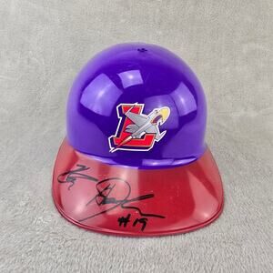 Vintage Lancaster Jethawks MiLB Adult Plastic Helmet Hat Signed Autograph